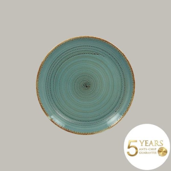 Teller coup flach aus Porzellan – Twirl Kollektion von RAK Porcelain, 12-teiliges Set in tropischen Farben