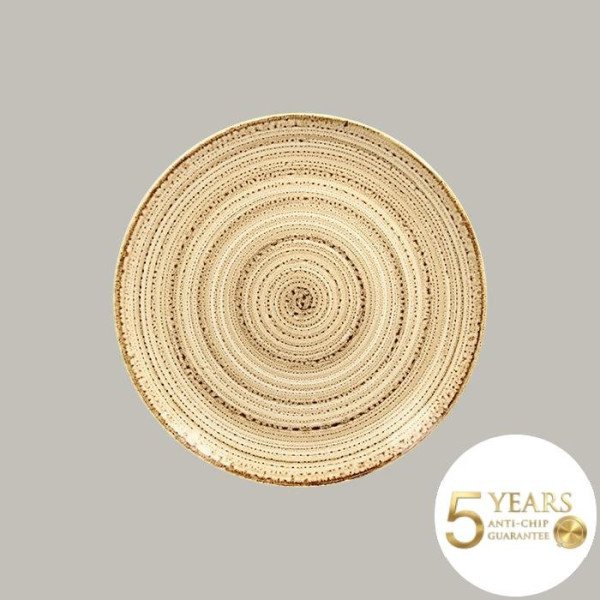 Teller coup flach Twirl Sand-Beige 29,3 cm, 12er Set – RAK Porcelain