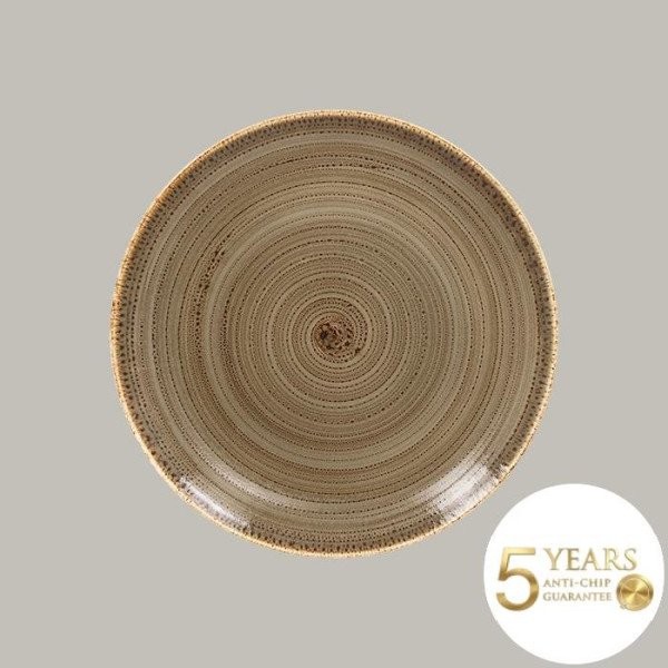 Teller coup flach aus Porzellan – Twirl Kollektion von RAK Porcelain, 6 Stück, Ø 30.7 cm, handverziert, langlebig