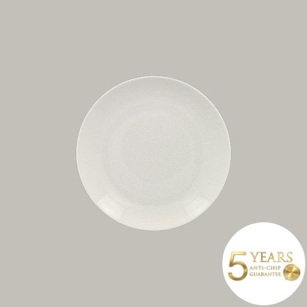 Teller coup flach aus Porzellan, 24 cm, 12-teilig, Vintage Design mit Craquelé-Effekt