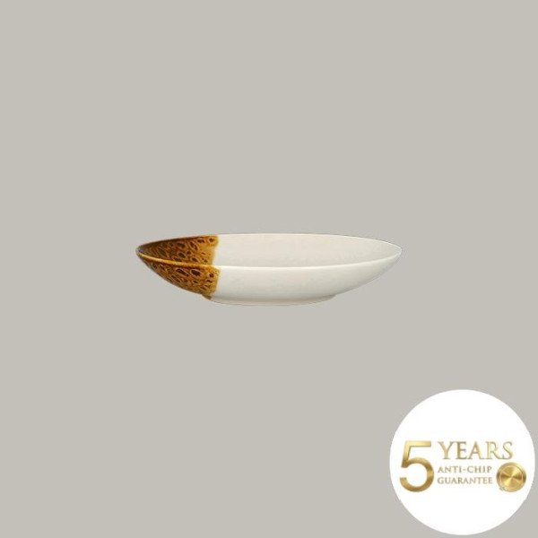 Teller coup tief aus Porzellan, handgefertigt, 12-teilig, Unikat-Serie Wild