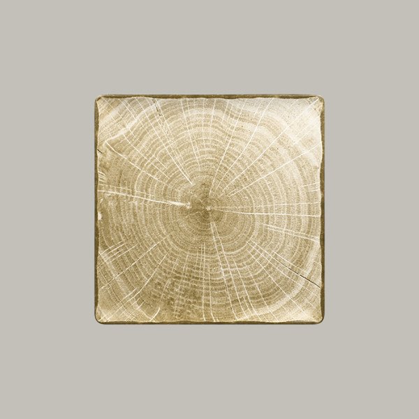 Teller coup flach aus Porzellan in Holzoptik – 6er Set von RAK Porcelain