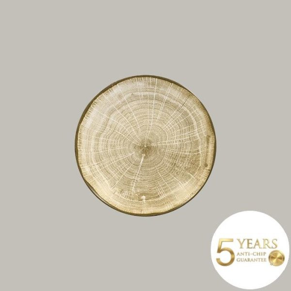 Teller coup tief aus Porzellan in Woodart-Optik, 12 Stück, Ø 22,2 cm, RAK Porcelain