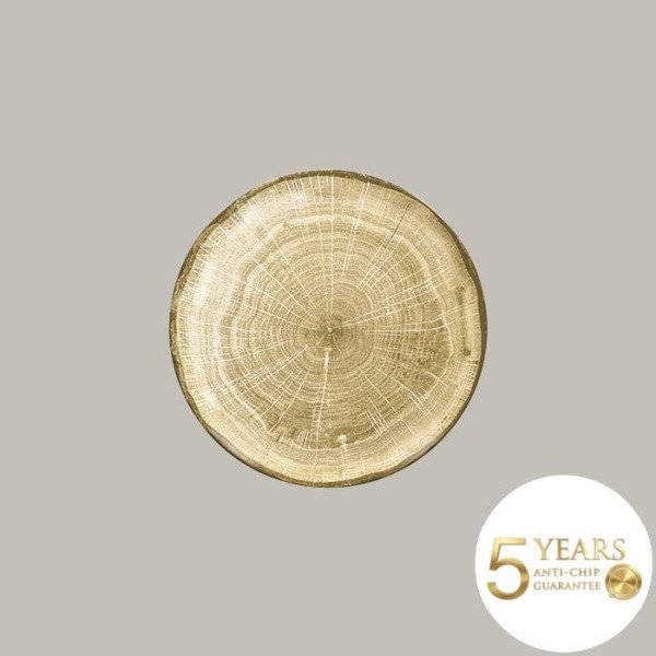 Teller coup flach aus Porzellan in Holzoptik – 12er Set von RAK Porcelain