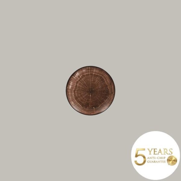 Teller coup flach aus Porzellan in Naturfarben, 24 Stück – Woodart Kollektion von RAK Porcelain