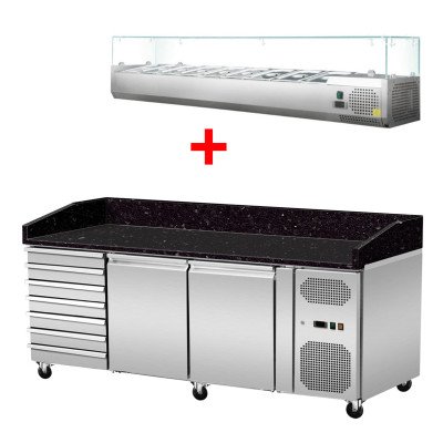 Pizza Kühltisch. Granit...