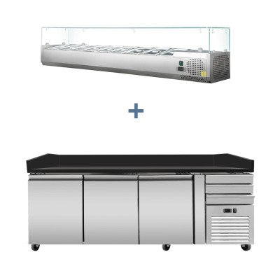 Pizza Kühltisch PRO. Granit...