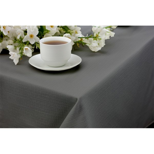 Tischdecke TB-500 dunkelgrau – strapazierfähig & schmutzabweisend. Baumwolle-Polyester Mix