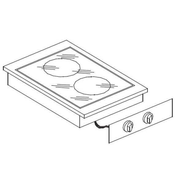 GLASKERAMIKHERD 2 ZONEN