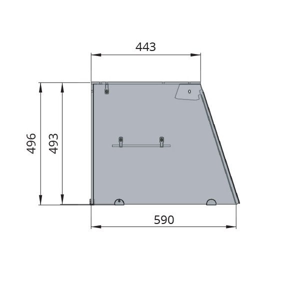 SNACK-Line. Kalte Theke. 4x GN1/1. Granit Star Galaxy schwarz. 153x82x85.5 Glasaufbau Klarglas  mit Zwischenablage. H496mm