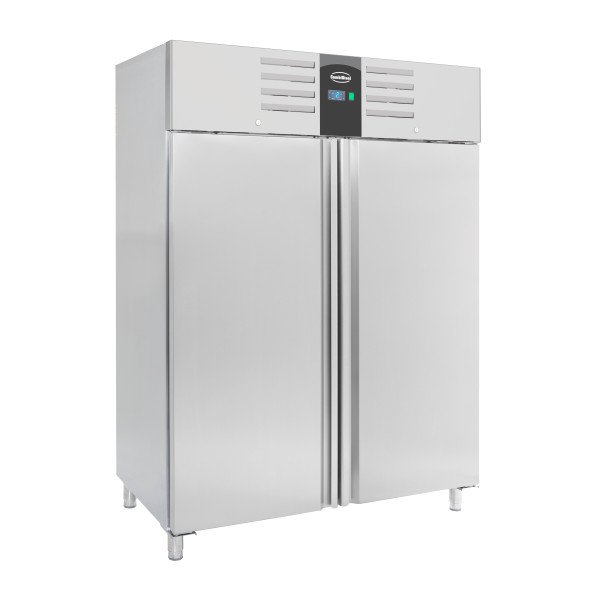 KÜHLSCHRANK EDELSTAHL 2 TÜREN