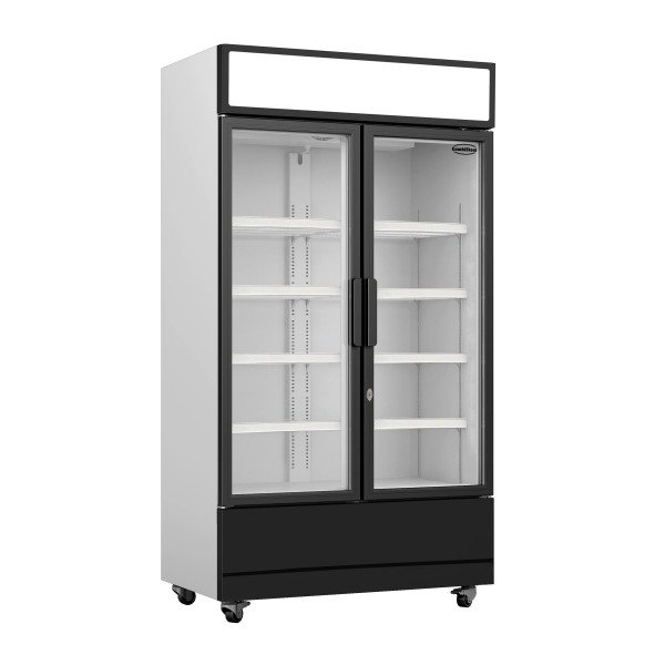 KÜHLSCHRANK 2 GLASTÜREN FCU-750