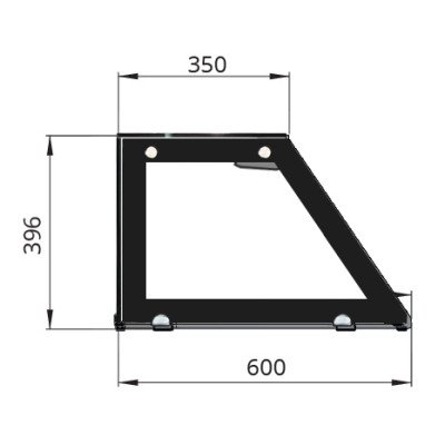 Glasaufsatz kurz. schwarzer...