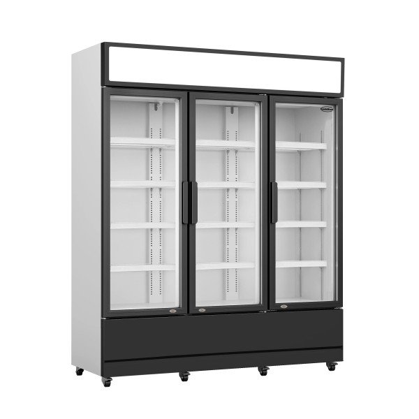 KÜHLSCHRANK 3 GLASTÜREN FCU-1200