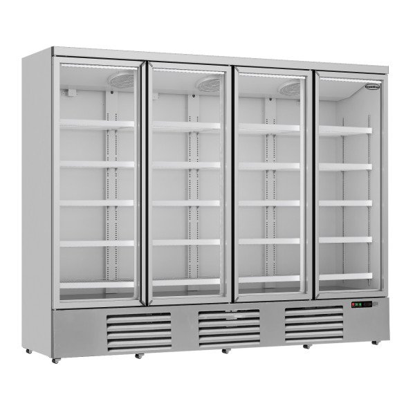 KÜHLSCHRANK 4 GLASTÜREN JDE-2025R   *TRANSPORT AUF ANFRAGE*  **Achtung, es liegt ein erhöhter Einschatlstrom vor, sodass ein Lei