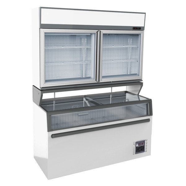 WANDTIEFKÜHLUNG WEIß 2 GLASTÜREN