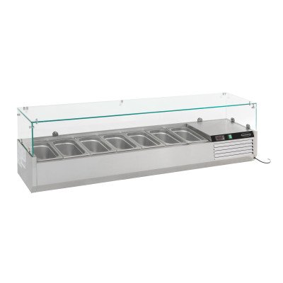 AUFSATZVITRINE 1/4 GN x 7