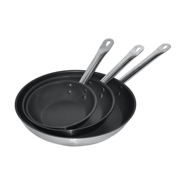 BRATPFANNE EDELSTAHL TEFLON BESCHICHTET ø24 2,3L