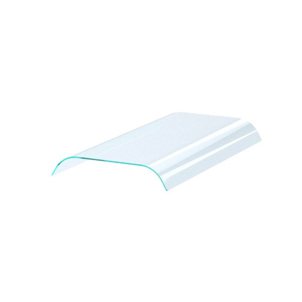 AUFSATZBORD MIT DOPPELT ABGERUNDET GLAS 4/1