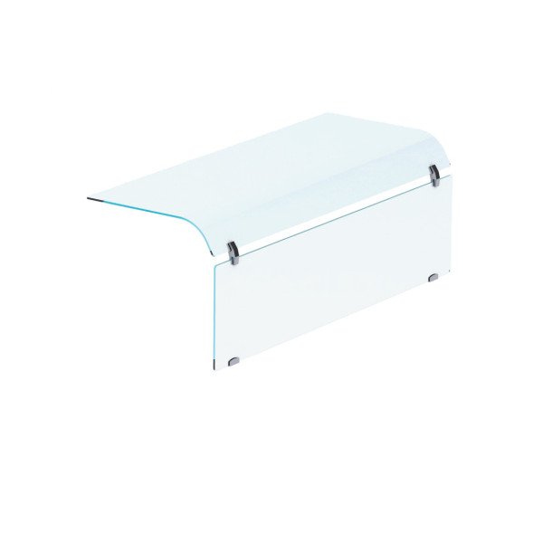 AUFSATZBORD MIT EINSEITIG ABGERUNDET GLAS GESCHLOSSEN - 5/1