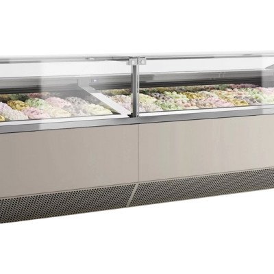 Gelato Classico Line - Eisvitrine - 2177mm - Umluft - für 24x 5 Liter Eisbehälter - 400V
