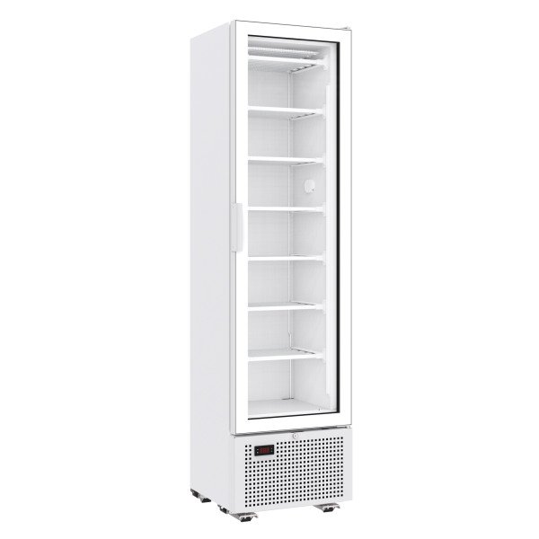 TIEFKÜHLSCHRANK 1 GLASTÜR 221L