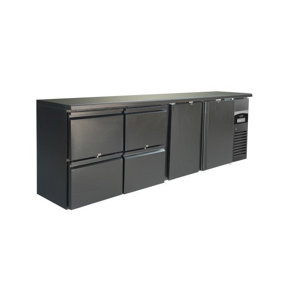 BARKÜHLER SCHWARZ 2 TÜREN UND 2 SCHUBLADEN