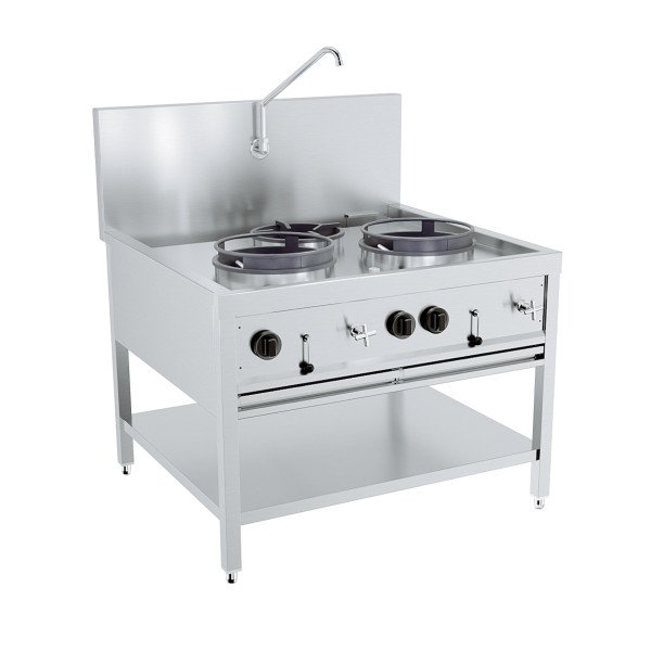 GAS WOKTISCH 2X17KW + 1X9KW