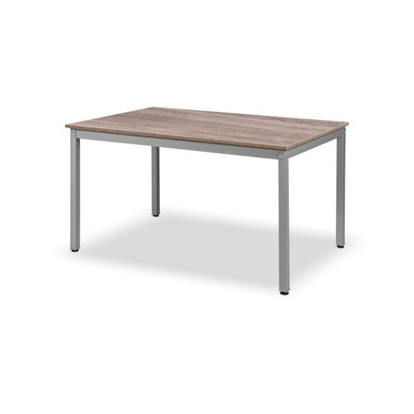 Konferenztisch HUGO 138x90 cm Sonoma Eiche mit Stahlrahmen – langlebig & vielseitig