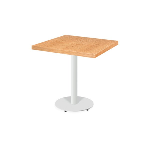 Bistrotisch ALFA R weiss mit furnierten Platten – robust & wetterbeständig für HoReCa-Bereich