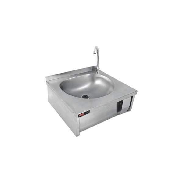Handwaschbecken mit Kniebetätigung/inkl. Armatur und Schmutzfangblech / 40x40 cm