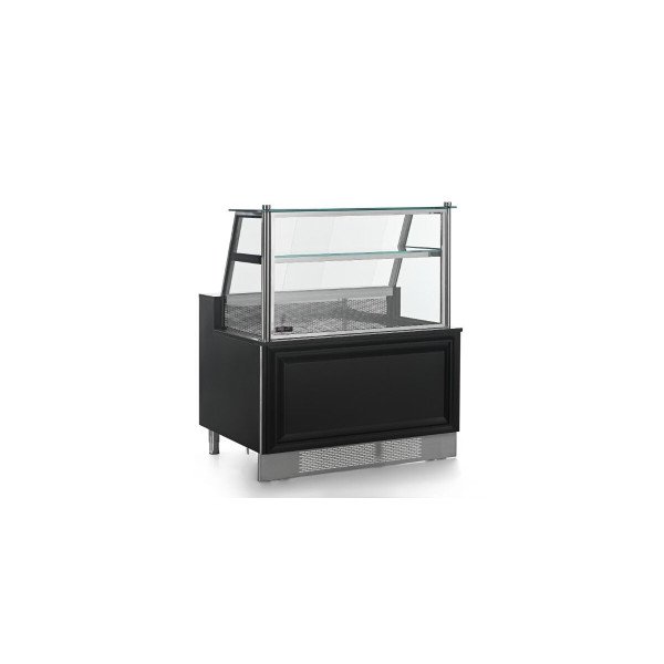 Kuchentheke / 120 cm / 485 lt. mit 2 Glasablagen / Gebäcktheke