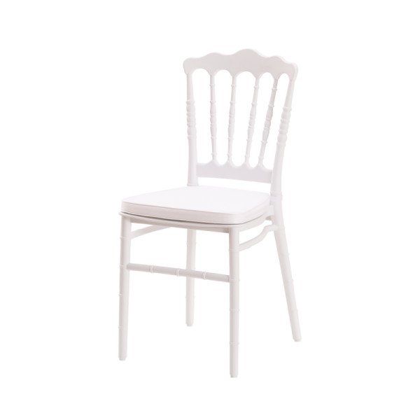 Hochzeit-Stuhlkissen SIMPLE weiß – wasserabweisend & passend für Chiavari. Tiffany & Napoleon Stühle