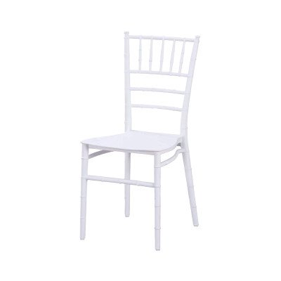 Hochzeitsstuhl CHIAVARI TIFFANY SIMPLE weiß – eleganter. stapelbarer Polypropylen-Stuhl für Hochzeiten und Events