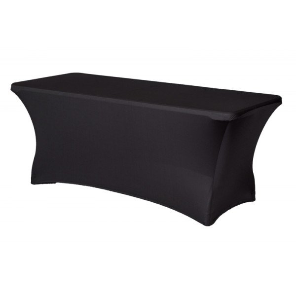 Elastische Tischhusse FLEX PR 240 schwarz für rechteckige Tische 183x76 cm – modernes. knitterfreies Design