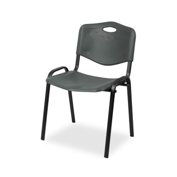 Konferenzstuhl ISO PLAST BL grau – leichter. stapelbarer Sitzkomfort für Büro & Wartezimmer