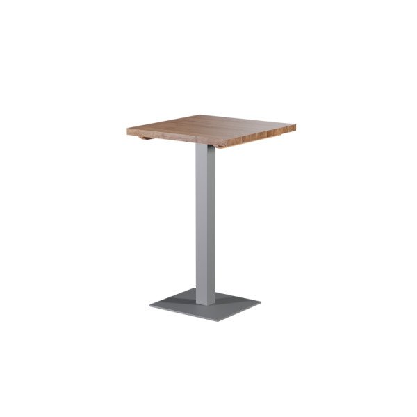 Tisch mit massiver Eichenplatte ALFA BAR Grau – robust & elegant für Gastronomie