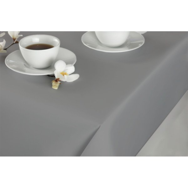 Tischdecke TB-200 240x150 cm hellgrau – fleckgeschützt. elegant & pflegeleicht