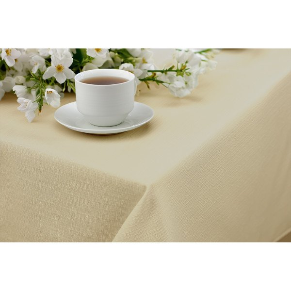 Tischdecke TB-500 ecru – strapazierfähig & schmutzabweisend. Baumwolle-Polyester Mix