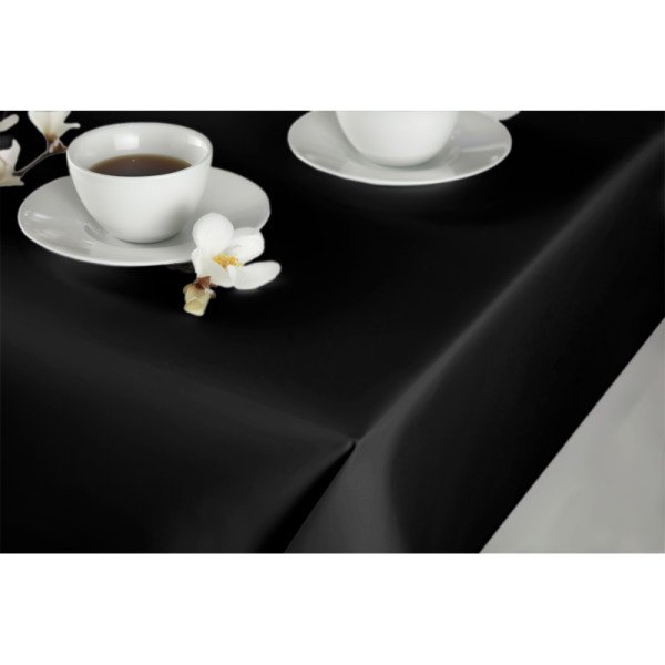 Tischdecke TB-200 240x150 cm schwarz – fleckgeschützt. elegant & pflegeleicht