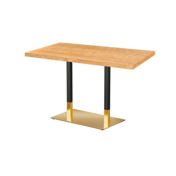Café-Tisch OMEGA DUO mit Holzfurnierplatte – stabile Premium-Qualität für Gastronomie und Gewerbe