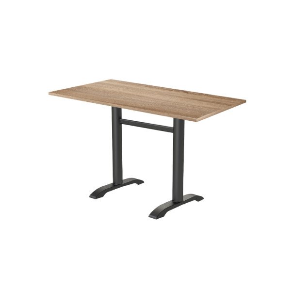 Bistrotisch CARVO DUO mit Laminierte-Platten – stabiler Gusseisentisch für Gastronomie