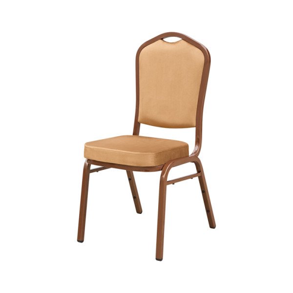 Stapelstühle Mextra MUSIC RUMBA Braun – Elegante Bankettstühle mit Veloursbezug und Stahlgestell