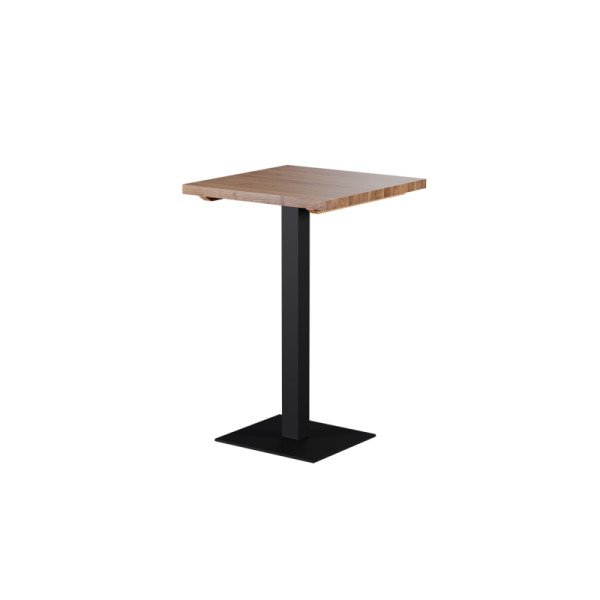 Tisch mit massiver Eichenplatte ALFA BAR Schwarz – robust & elegant für Gastronomie