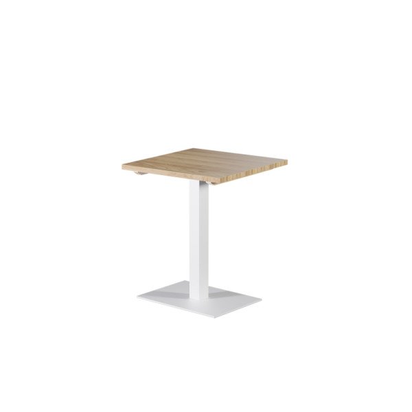 Tisch mit Holzplatte ALFA 40x55 Weiß – Massivholz-Café-Tisch von Mextra