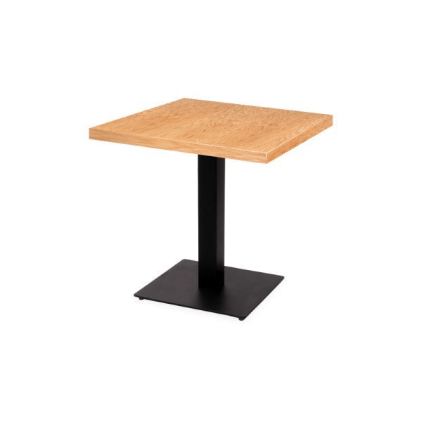 Bistrotisch ALFA 40x55 mit furnierter Platte – robust und wetterbeständig für HoReCa-Bereiche