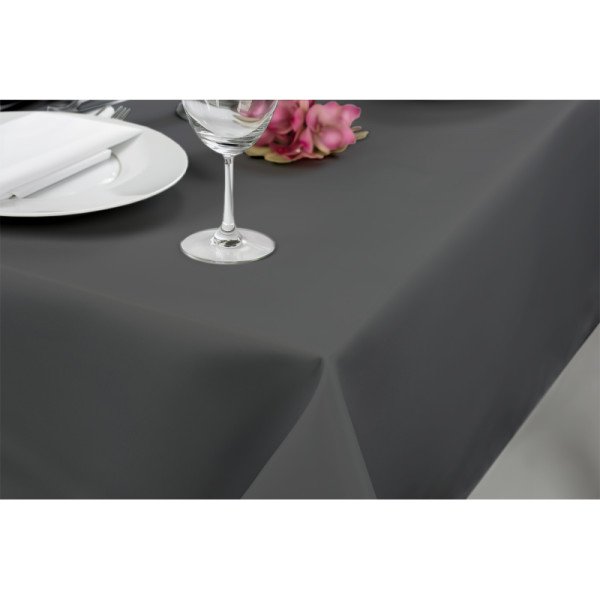 Tischdecke TB-100 240x140 cm dunkelgrau aus Panama Stretch Stoff – glatt & ökonomisch