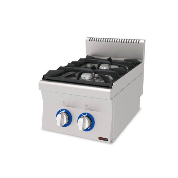 Gasherd 2 Brenner mit Pilotflamme / 12.6 kW / Premium Serie 600