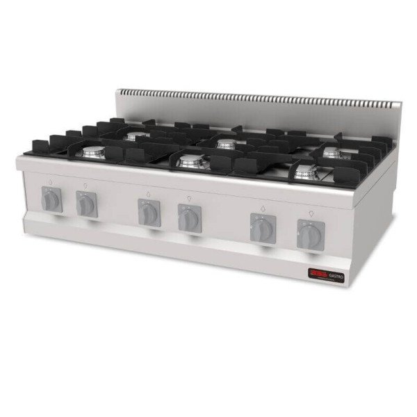 Gasherd mit 6 Brenner / 6x6.3 kW / Premium Serie 700