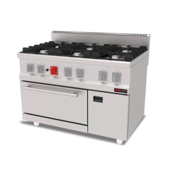 Gasherd 6 Flammen mit Gas-Backofen / Premium Serie 700